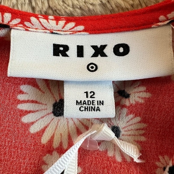 RIXO X Target Mini Dress Womens Size 12  V-Neck Daisy Print Cottagecore - Picture 2 of 16